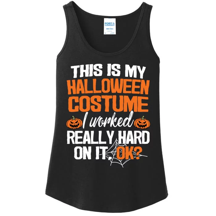 Funny Easy This Is My Halloween Costume Diy Last Minute Ladies Essential Tank