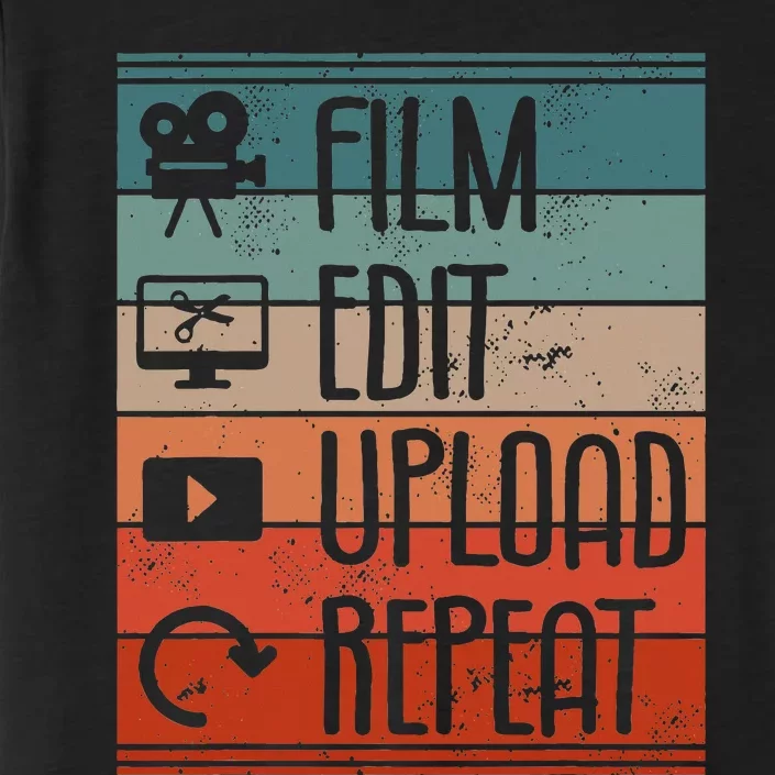 Film Edit Upload Repeat Cinematographer Cinematography ChromaSoft Performance T-Shirt