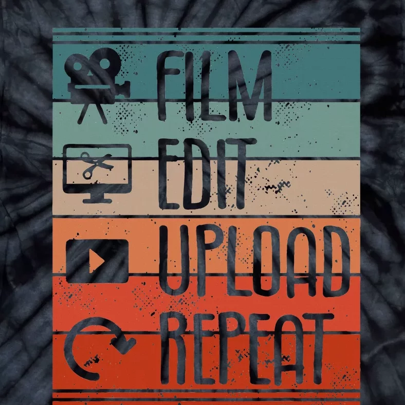 Film Edit Upload Repeat Cinematographer Cinematography Tie-Dye T-Shirt