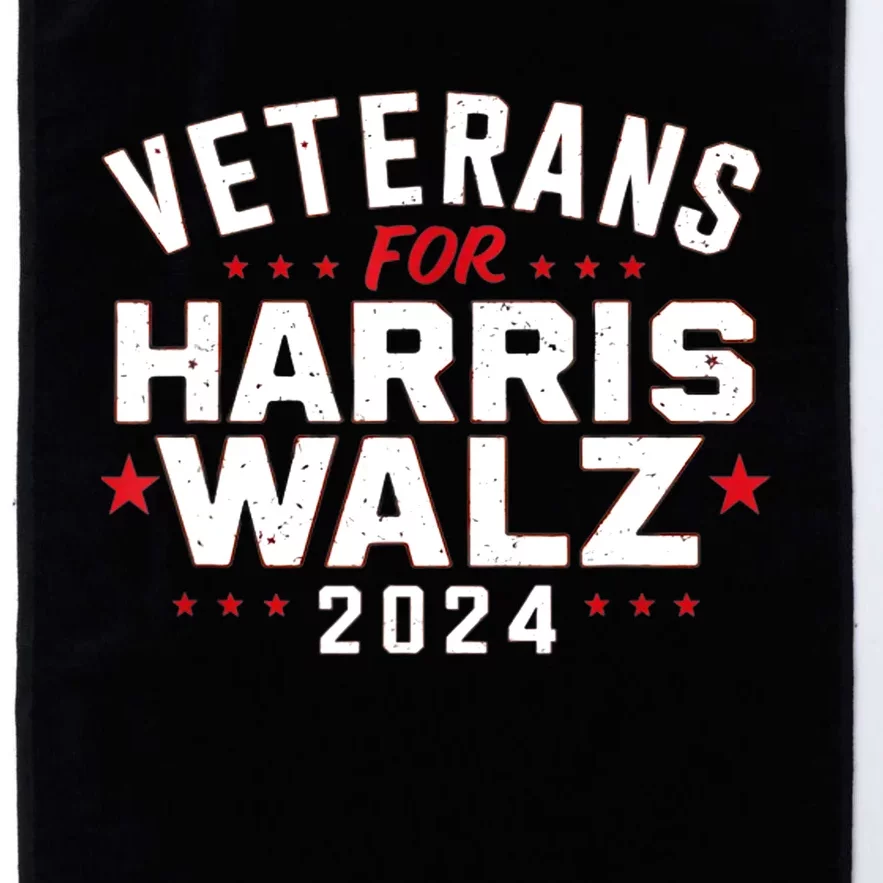 Funny Election Vote Blue Democrat Veterans For Harris Waltz 2024 Gift Platinum Collection Golf Towel