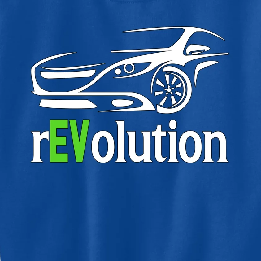 Funny Electric Vehicle Car Revolution Ev Driving Earth Day Cute Gift Kids Sweatshirt