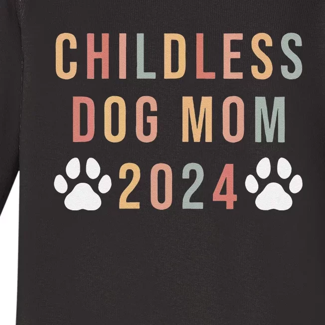 Funny Elect Vote Kamala Harris 2024 Funny Childless Dog Mom Baby Long Sleeve Bodysuit