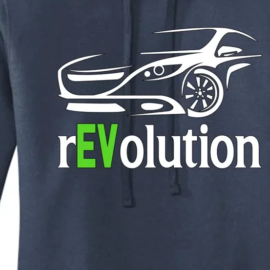 Funny Electric Vehicle Car Revolution Ev Driving Earth Day Gift Women's Pullover Hoodie