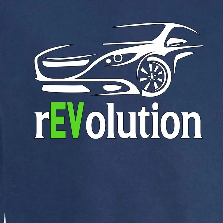 Funny Electric Vehicle Car Revolution Ev Driving Earth Day Gift Garment-Dyed Sweatshirt