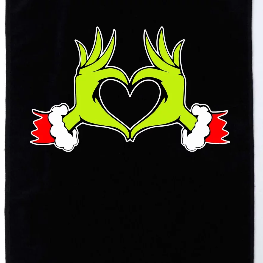 Funny Elf With Cute Heart Hands Style Christmas Costumes Platinum Collection Golf Towel