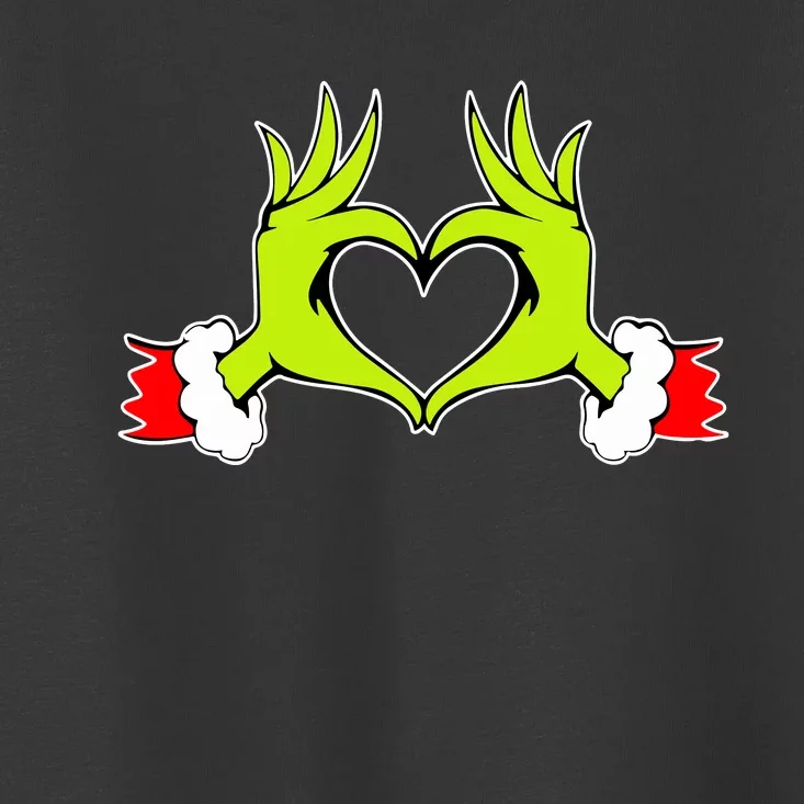 Funny Elf With Cute Heart Hands Style Christmas Costumes Toddler T-Shirt