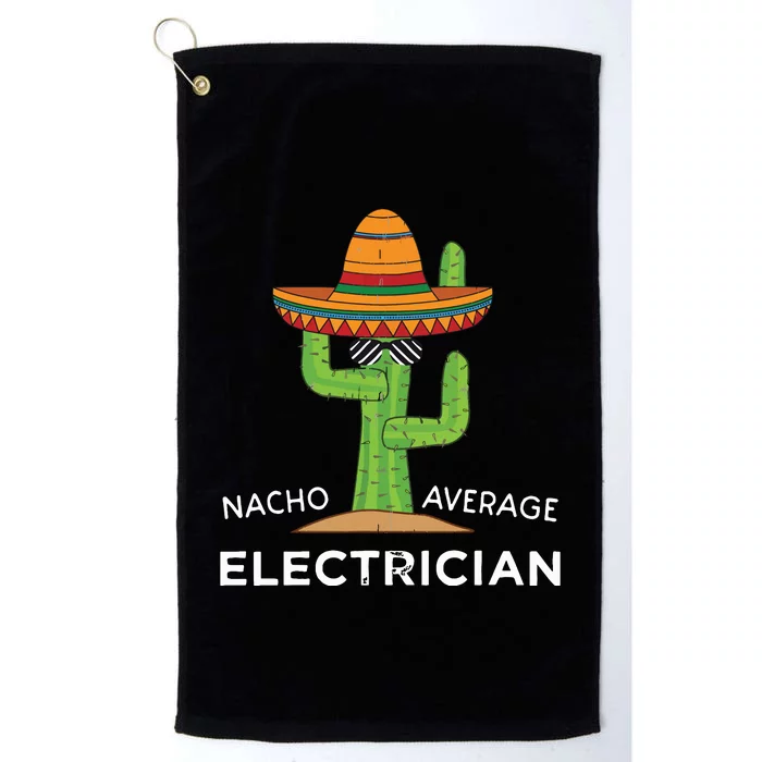 Fun Electrical Worker Joke Humor Funny Electrician Platinum Collection Golf Towel