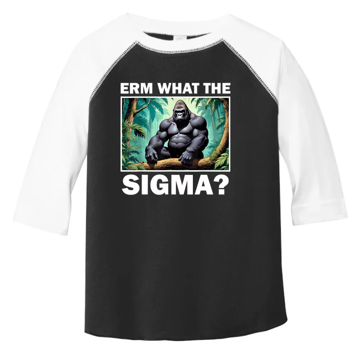 Funny Erm What The Sigma Ironic Meme Brainrot Quote Toddler Fine Jersey T-Shirt