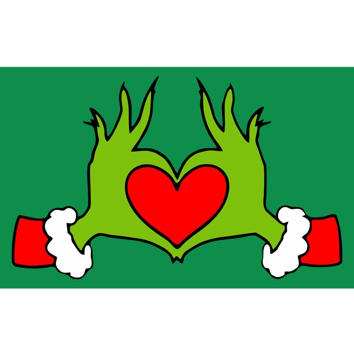 Funny Elf With Cute Heart Hands Symbol Style Christmas Bumper Sticker