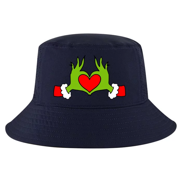 Funny Elf With Cute Heart Hands Symbol Style Christmas Cool Comfort Performance Bucket Hat