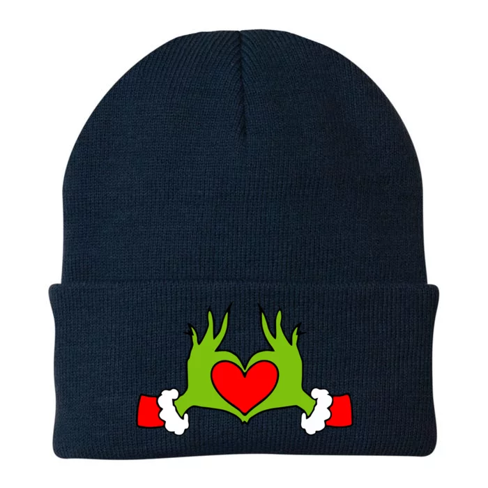 Funny Elf With Cute Heart Hands Symbol Style Christmas Knit Cap Winter Beanie