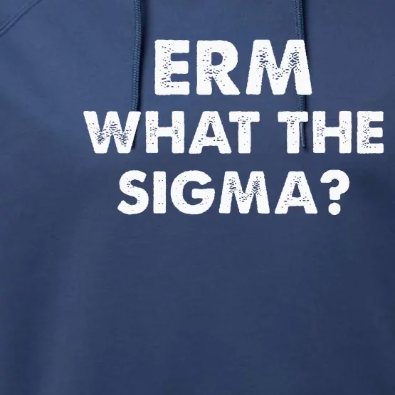 Funny Erm What The Sigma Meme Performance Fleece Hoodie