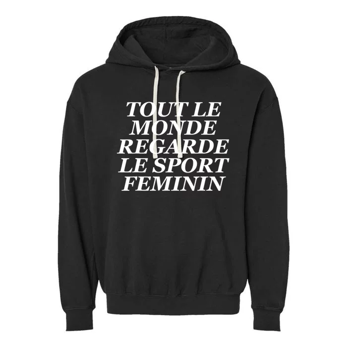 French Everyone Watches Women Sports Garment-Dyed Fleece Hoodie