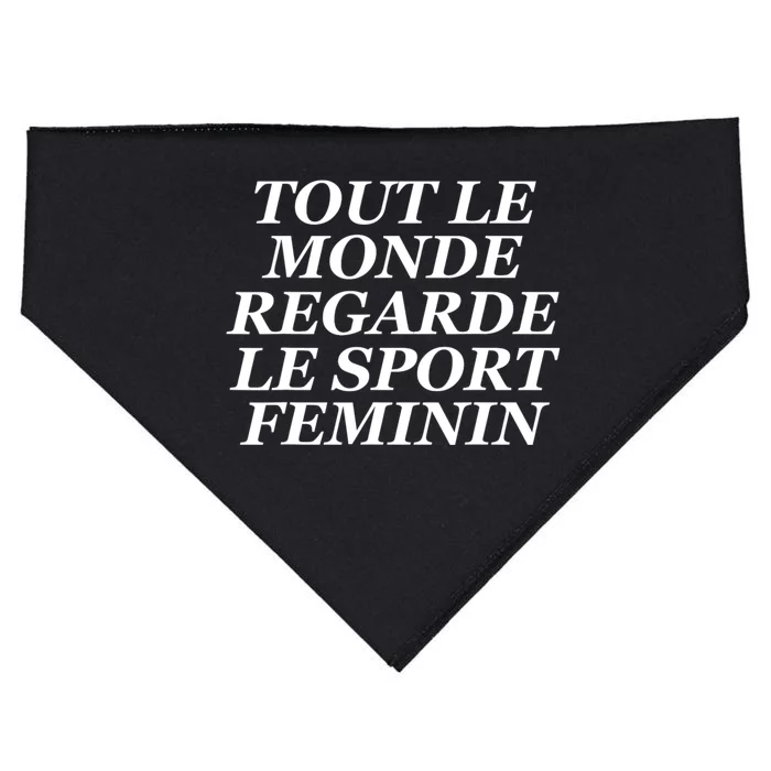 French Everyone Watches Women Sports USA-Made Doggie Bandana