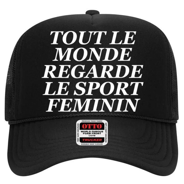 French Everyone Watches Women Sports High Crown Mesh Trucker Hat