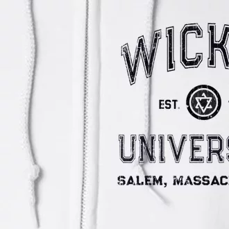 Funny Evil Wicked University Salem Introvert Witches College Full Zip Hoodie