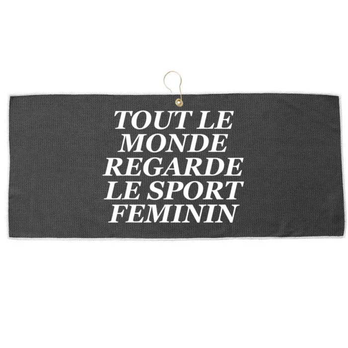 Tout Le Monde Regarde Le Sport Feminin Large Microfiber Waffle Golf Towel