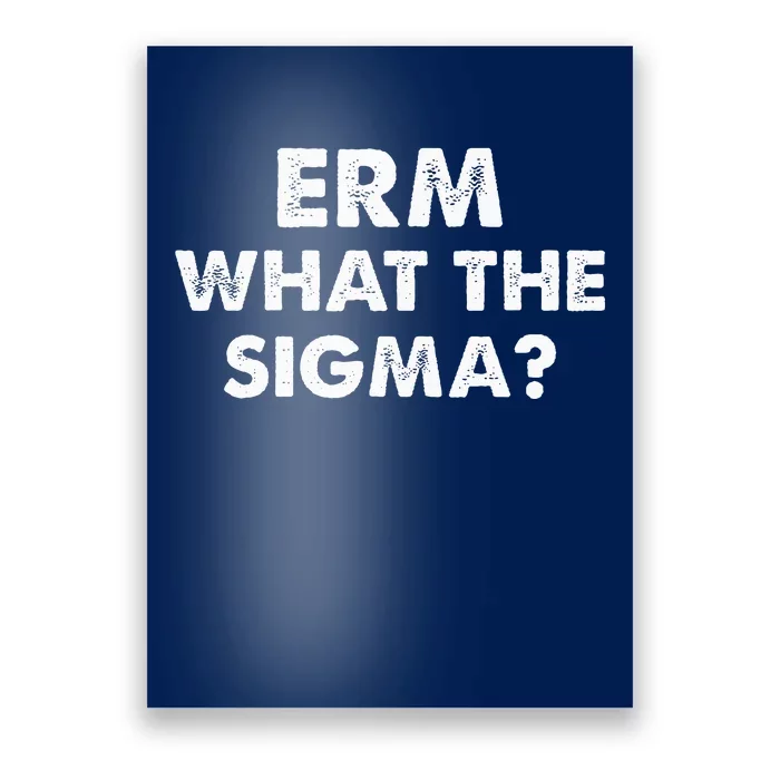 Funny Erm What The Sigma Meme Poster