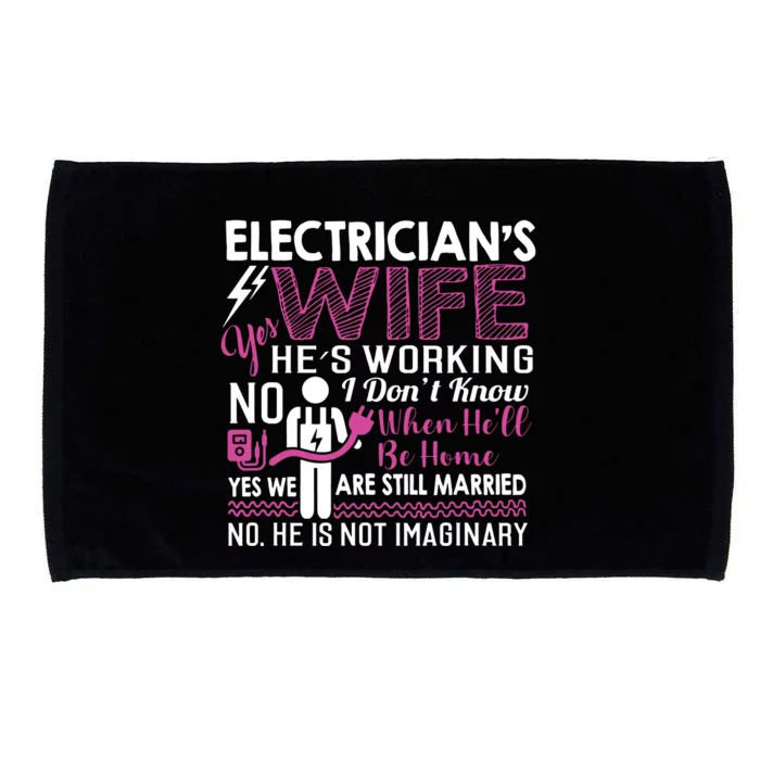 Funny Electrician Wife Electrician Gift Microfiber Hand Towel