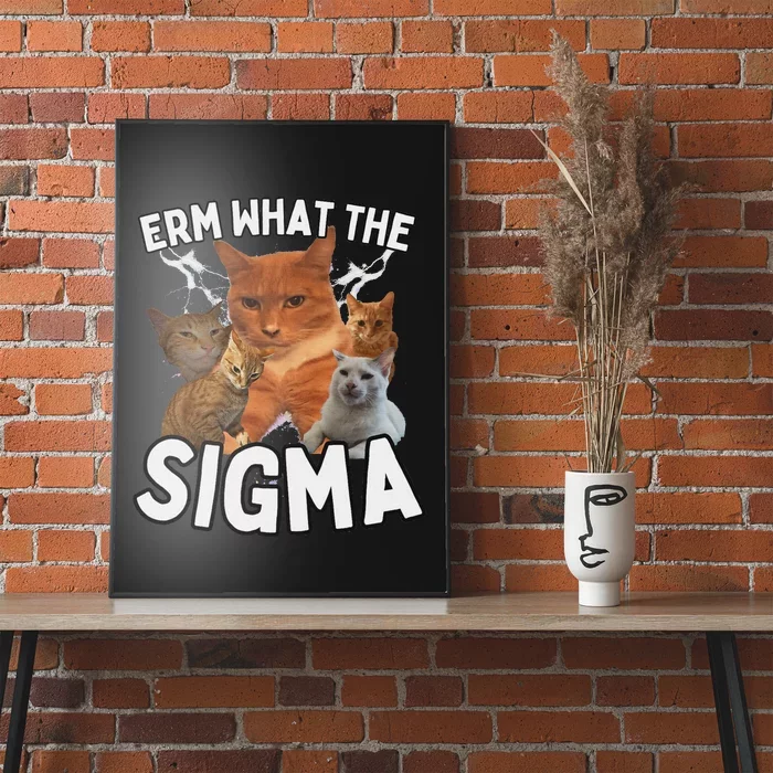 Funny Erm What The Sigma Ironic Meme Brainrot Quote Poster