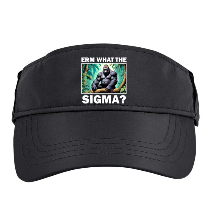 Funny Erm What The Sigma ? Ironic Meme Brainrot Quote Adult Drive Performance Visor