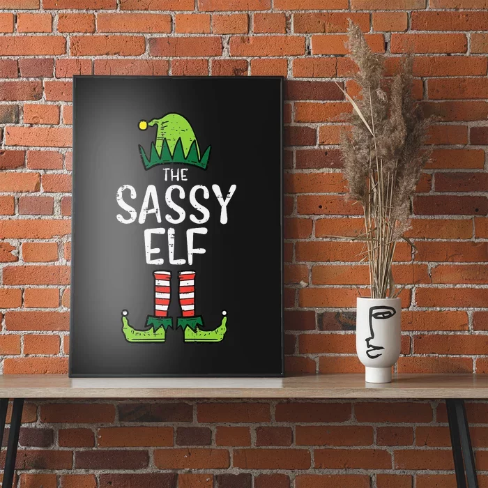 Festive Elf Xmas Matching Holiday Outfits Poster