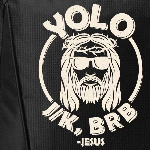 Funny Easter YOLO JK BRB Jesus City Backpack