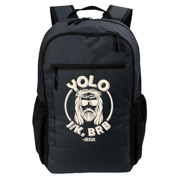 Funny Easter YOLO JK BRB Jesus Daily Commute Backpack