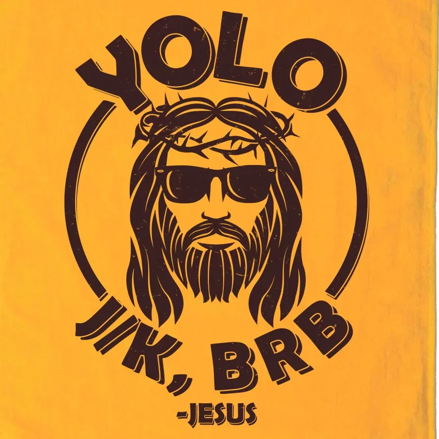 Funny Easter YOLO JK BRB Jesus Platinum Collection Golf Towel