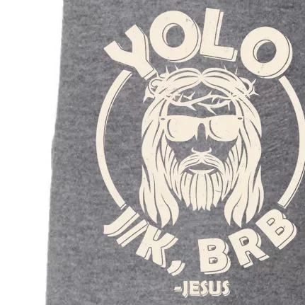 Funny Easter YOLO JK BRB Jesus Doggie 3-End Fleece Hoodie