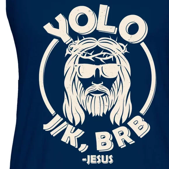 Funny Easter YOLO JK BRB Jesus Ladies Essential Flowy Tank