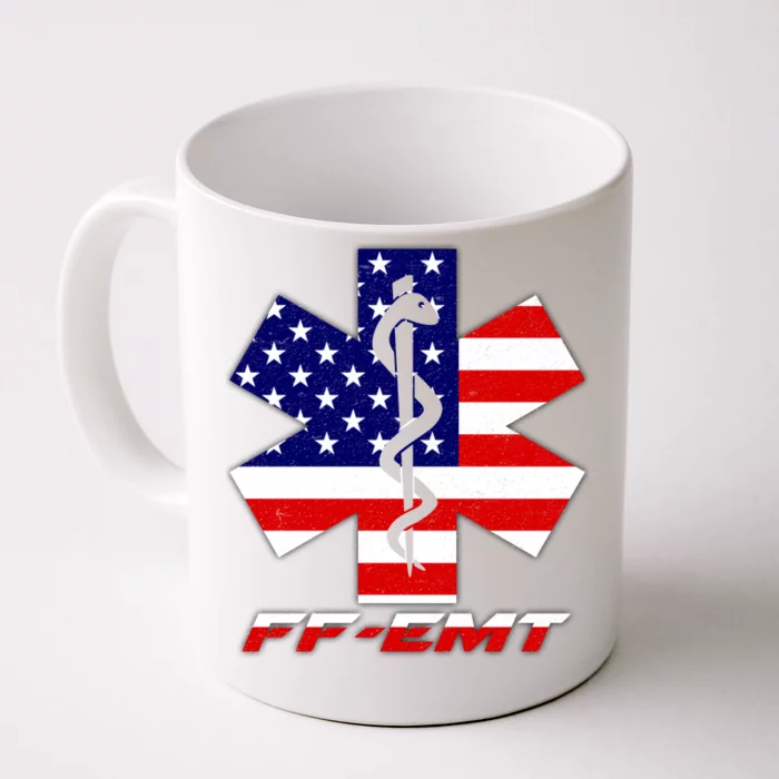 FF-EMT Firefighter Emergency Medical Tech Front & Back Coffee Mug