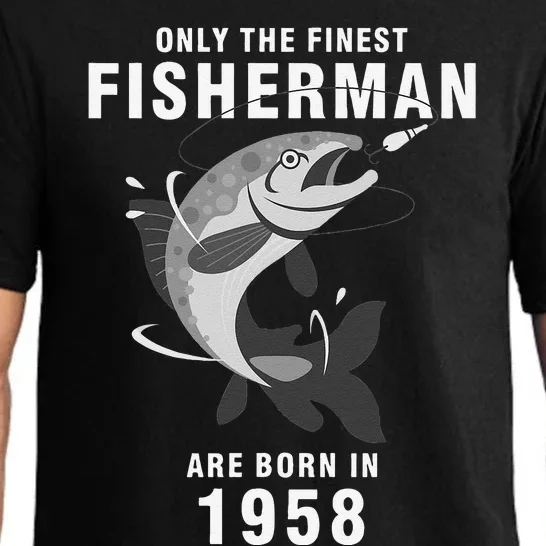 Fishing Fisherman 1958 62nd Birthday Are Born In 1958 Pajama Set