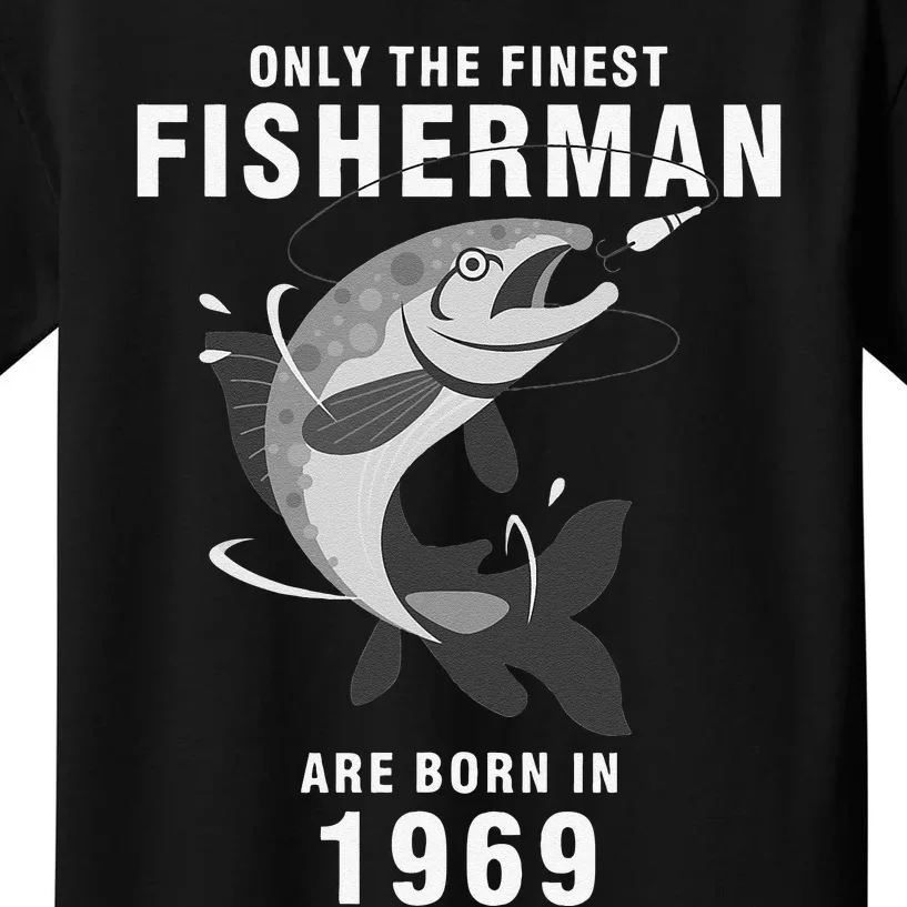 Fishing Fisherman 1969 51st Birthday Are Born In 1969 Kids T-Shirt