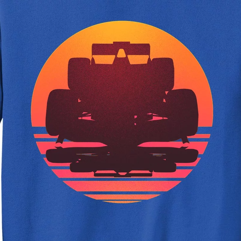 F1 Formula 1 Racing Car Retro Sunset Emblem Sweatshirt