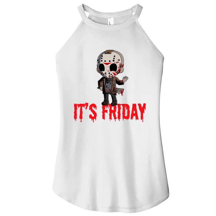 Funny Friday 13th Funny Halloween Horror Women’s Perfect Tri Rocker Tank