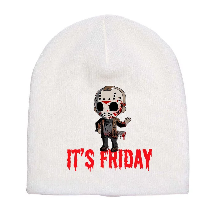 Funny Friday 13th Funny Halloween Horror Short Acrylic Beanie