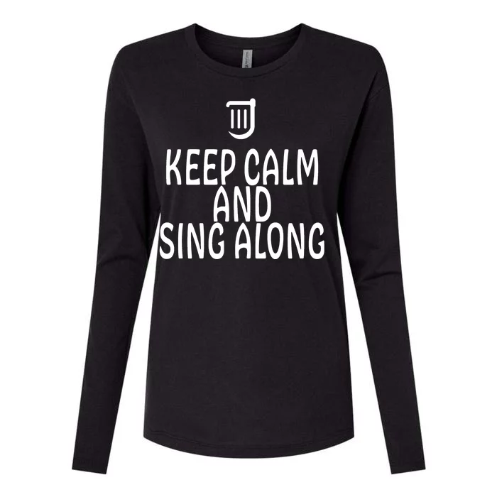 FF14 Bard Keep Calm And Sing Along Womens Cotton Relaxed Long Sleeve T-Shirt