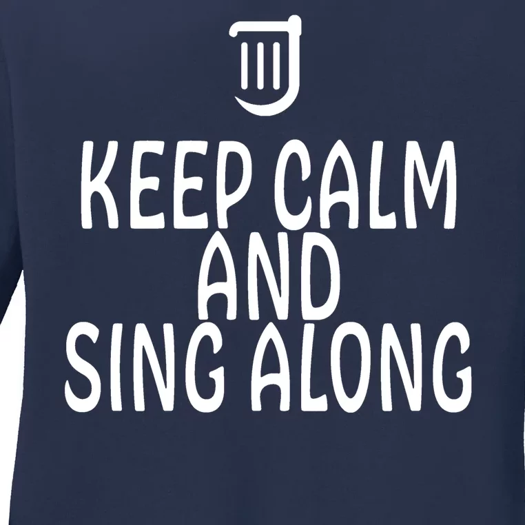 FF14 Bard Keep Calm And Sing Along Ladies Long Sleeve Shirt