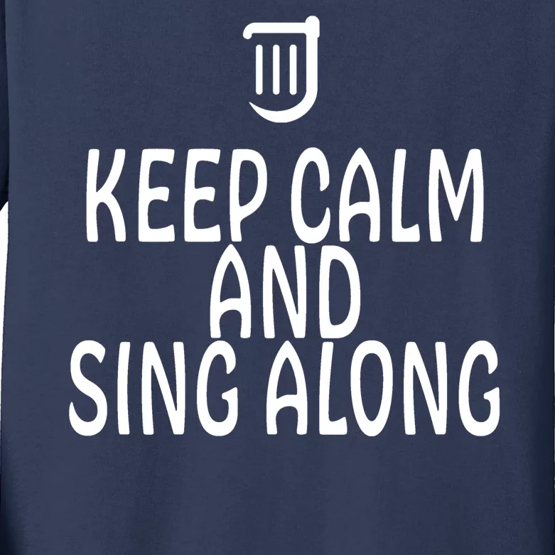 FF14 Bard Keep Calm And Sing Along Kids Long Sleeve Shirt