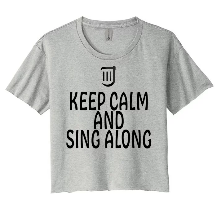 FF14 Bard Keep Calm And Sing Along Women's Crop Top Tee