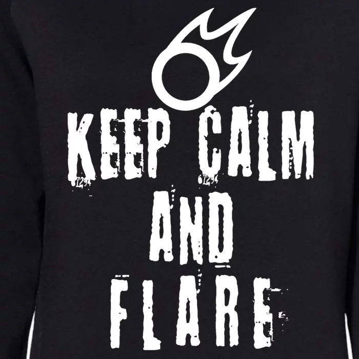 FF14 Black Mage Keep Calm And Flare Womens California Wash Sweatshirt