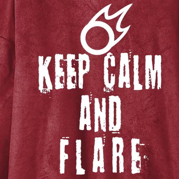 FF14 Black Mage Keep Calm And Flare Hooded Wearable Blanket