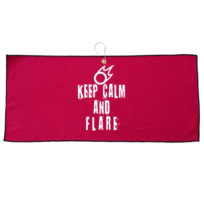 FF14 Black Mage Keep Calm And Flare Large Microfiber Waffle Golf Towel