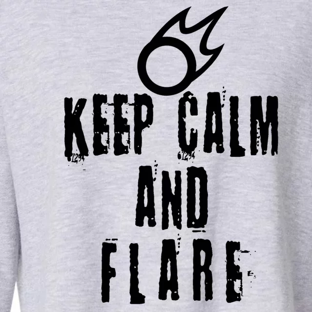 FF14 Black Mage Keep Calm And Flare Cropped Pullover Crew