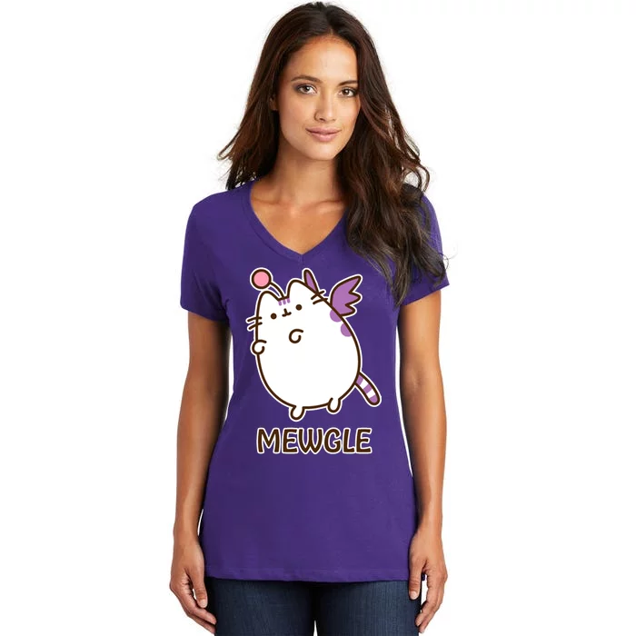 FF14 Cats Mewgle Women's V-Neck T-Shirt