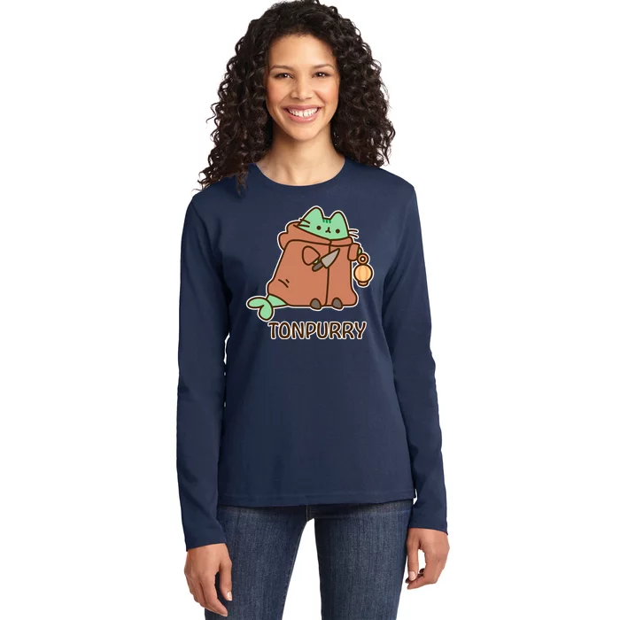 FF14 Cats Tonpurry Ladies Long Sleeve Shirt