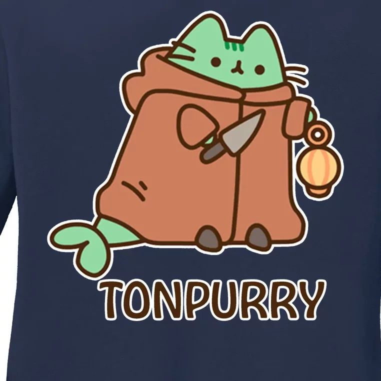 FF14 Cats Tonpurry Ladies Long Sleeve Shirt