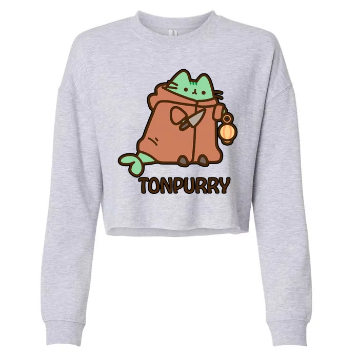 FF14 Cats Tonpurry Cropped Pullover Crew