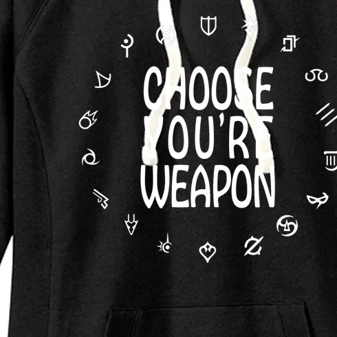 FF14 Class Icons Choose Your Weapons Women's Fleece Hoodie